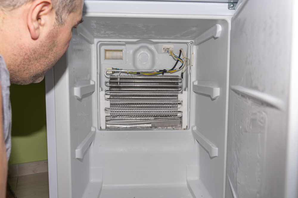 The,Master,Removed,The,Refrigerator,Freezer,Fan,For,Repair,,The